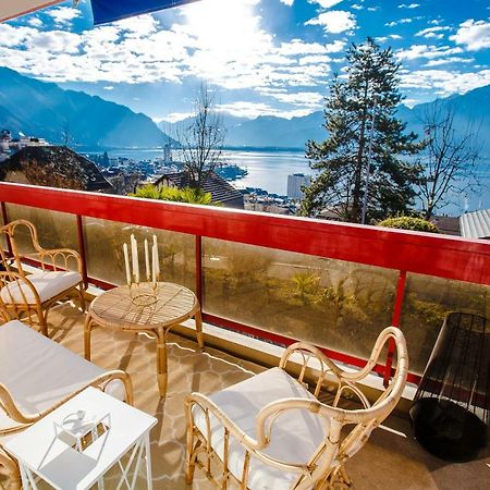 Terrace With Lake & Mountain View Montreux Extérieur photo